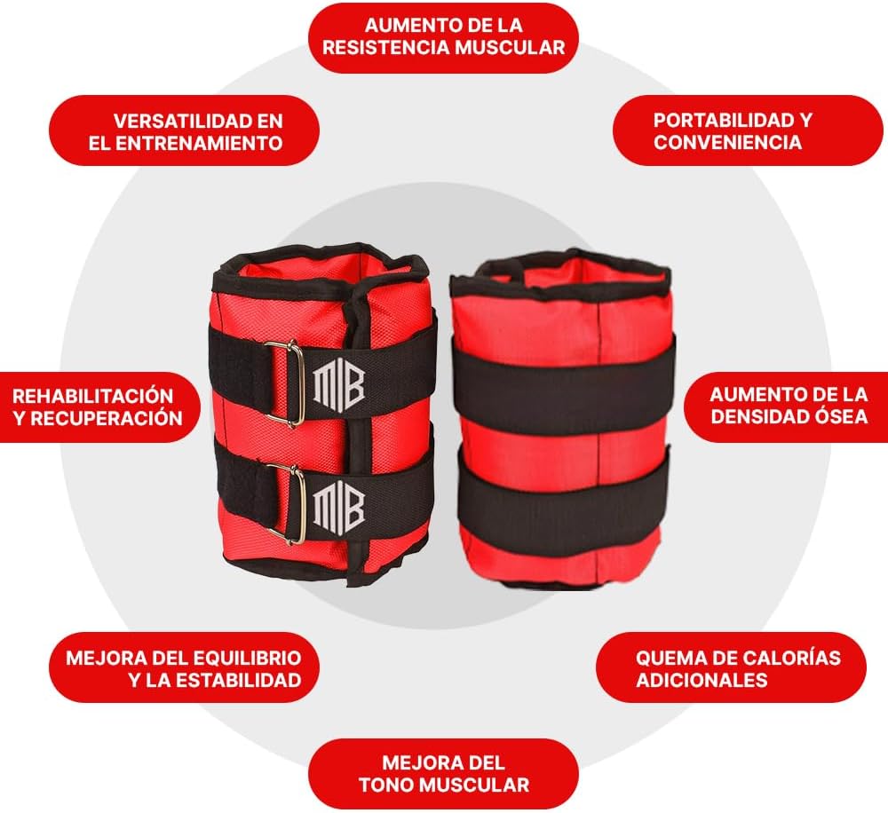 Pesas para Tobillos o Muñecas - Pack de 2 Tobilleras-Maniboom