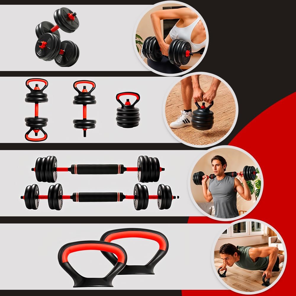 Kit de Entrenamiento Mancuernas Ajustables Kettlebell