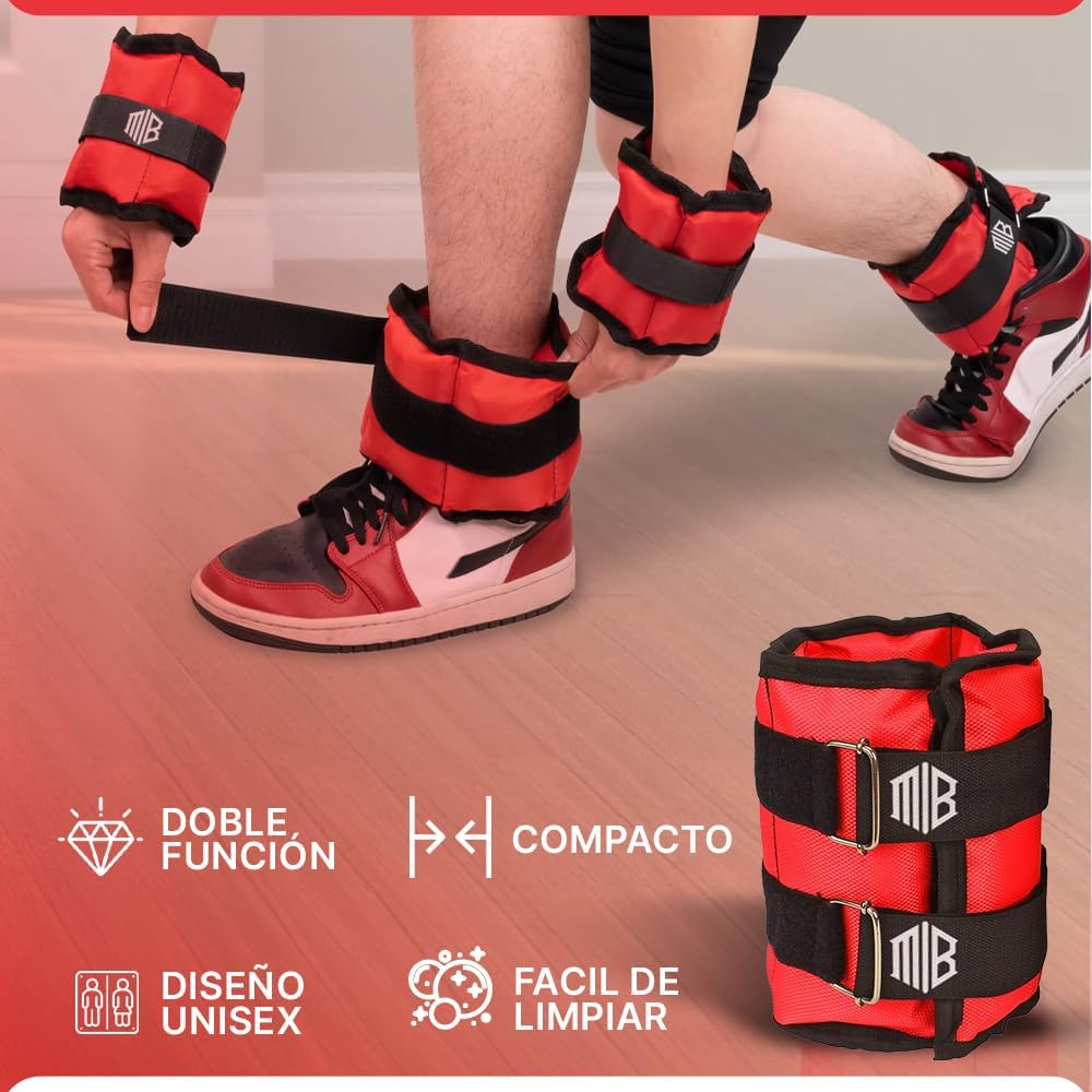 Pesas para Tobillos o Muñecas - Pack de 2 Tobilleras-Maniboom