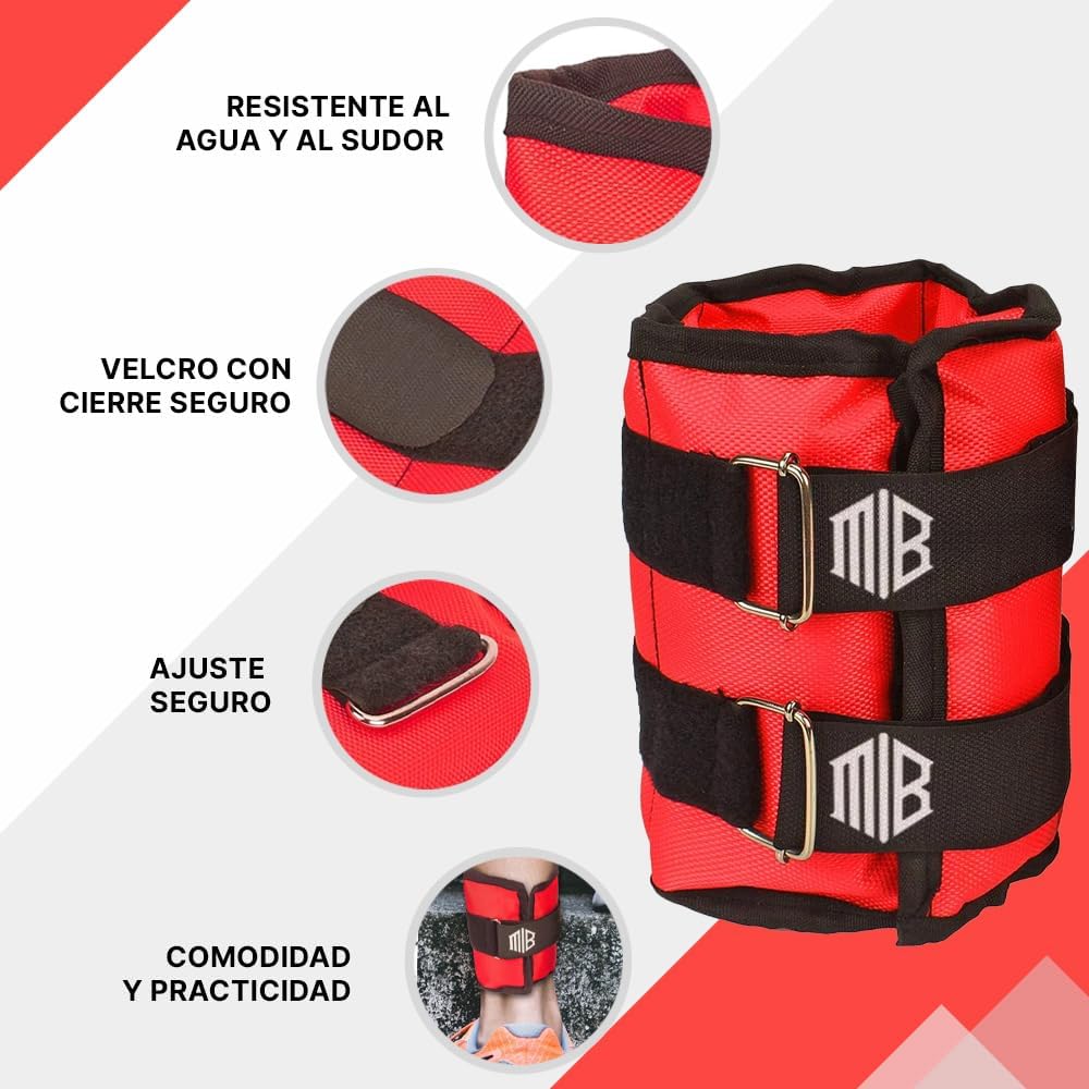 Pesas para Tobillos o Muñecas - Pack de 2 Tobilleras-Maniboom