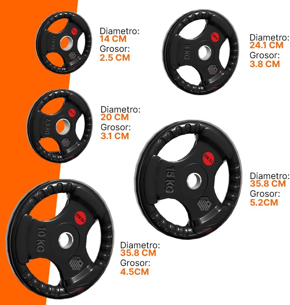 Combo de discos 30mm (80kg)