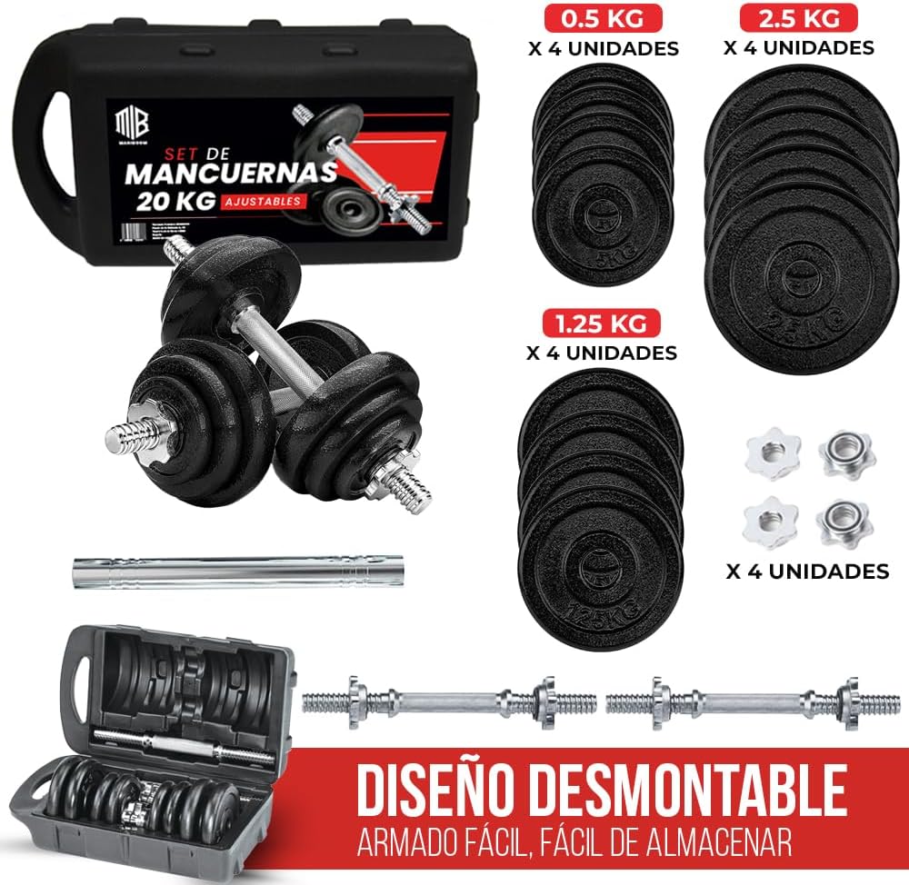Maletín de Mancuernas Ajustables ManiBoom